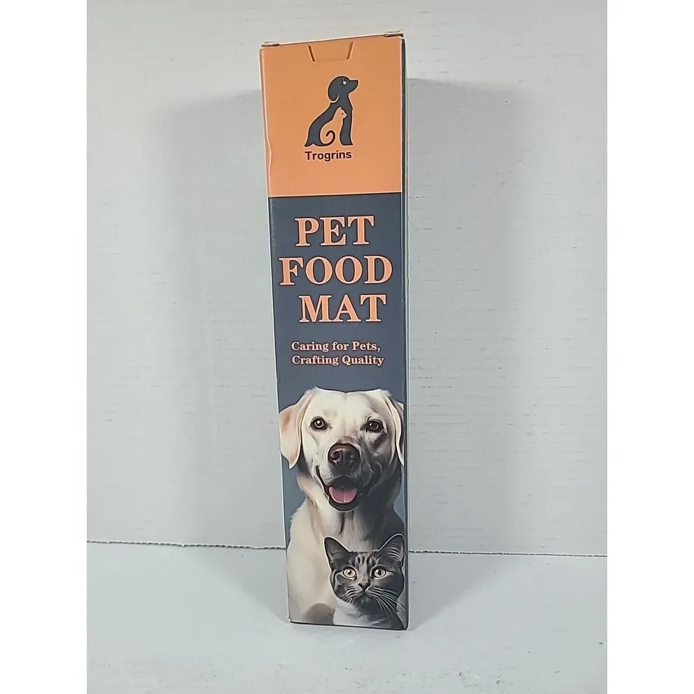 Trogrins Pet Food Mat With Bonus 3 PCS Pet Kit Comb/Brush/Chew‎ Toy